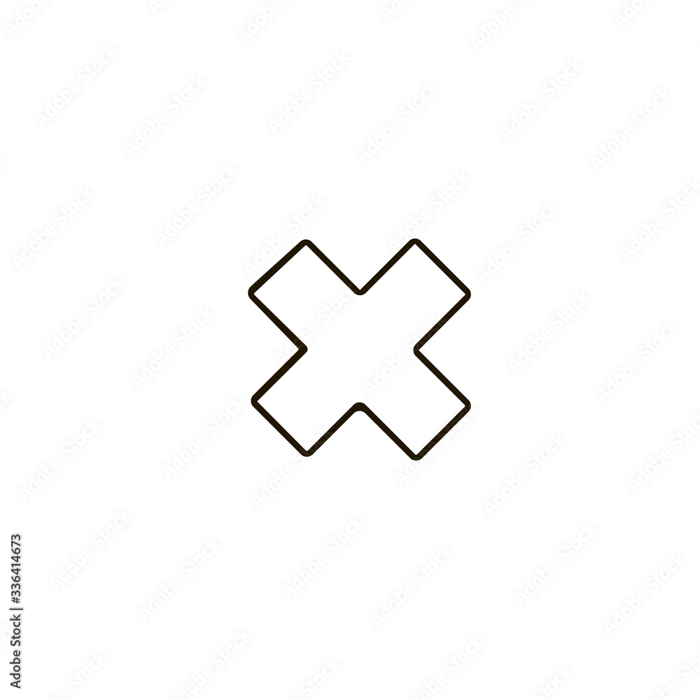 Fototapeta premium x button icon vector