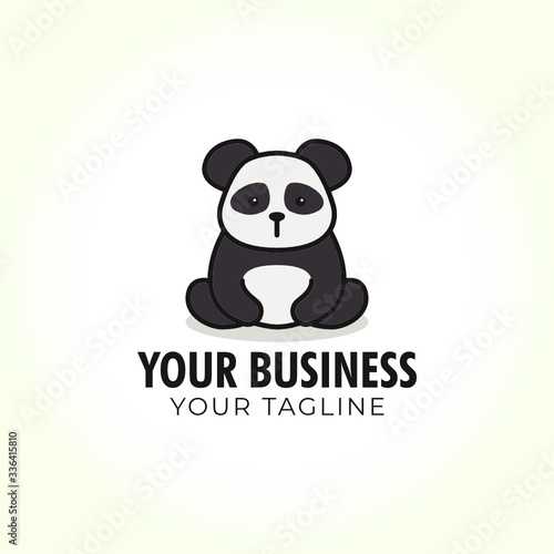 Panda logo design template suitable for various business, such as animal business, culinary, tourism, etc.