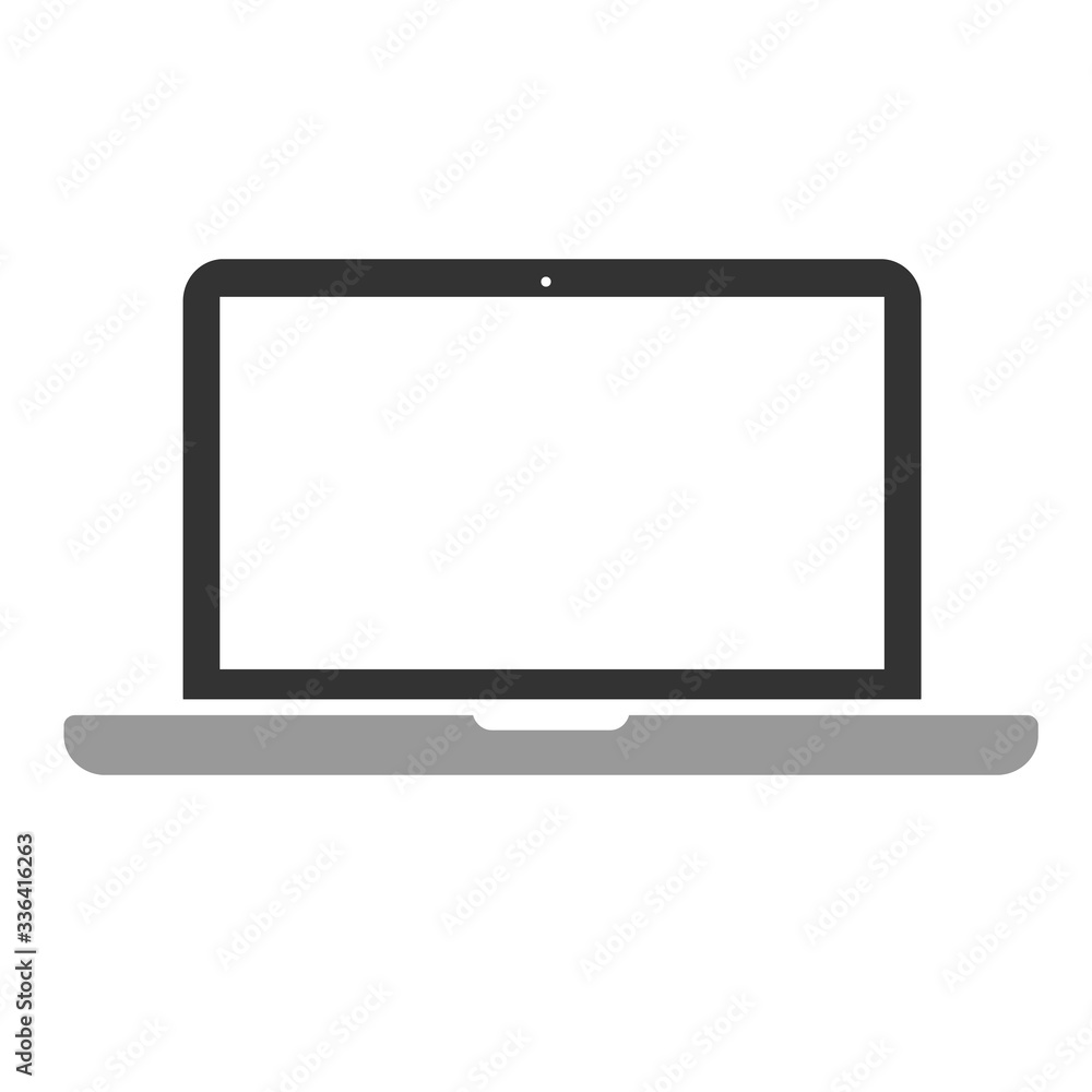 Laptop black gray icon in trendy flat style isolated on white background. Computer symbol for your web site design or logo or app or UI. Vector illustration, EPS10. Laptop black gray icon in trendy flat style isolated on white background. Computer symbol for your web site design or logo or app or UI. Vector illustration, EPS10.