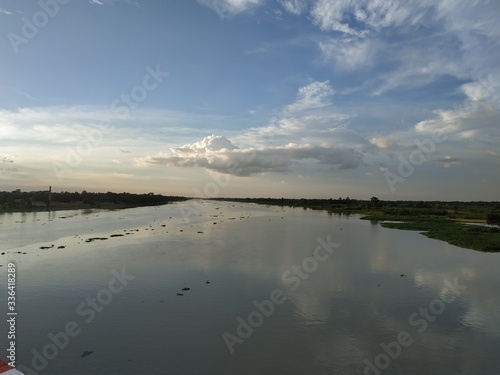 clouds over the river