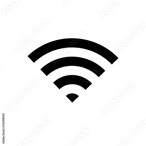 WIFI icon vector, Wireless internet sign isolated on white background, Flat style for graphic and web design or template or pattern.