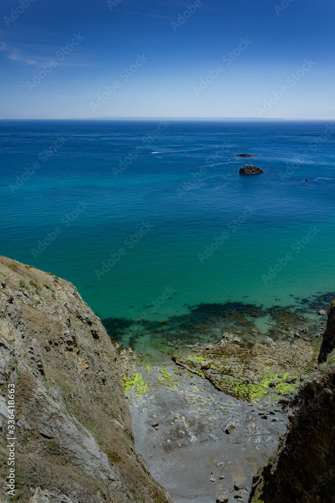 The Channel Islands in summer with good weather and greenery The Channel Islands in summer with good weather and greenery