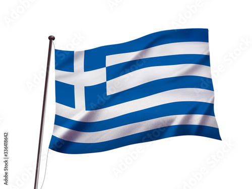 ギリシャの国旗イメージ、3dイラストレーション