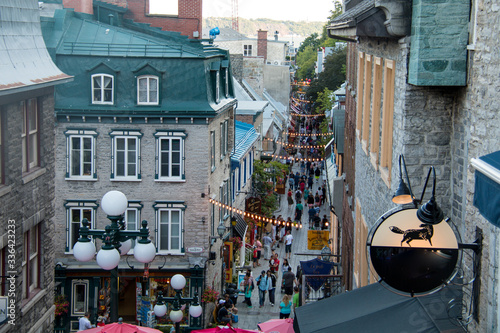 Quebec City, Canada- Petit Champlain street in the Old Quebec City.