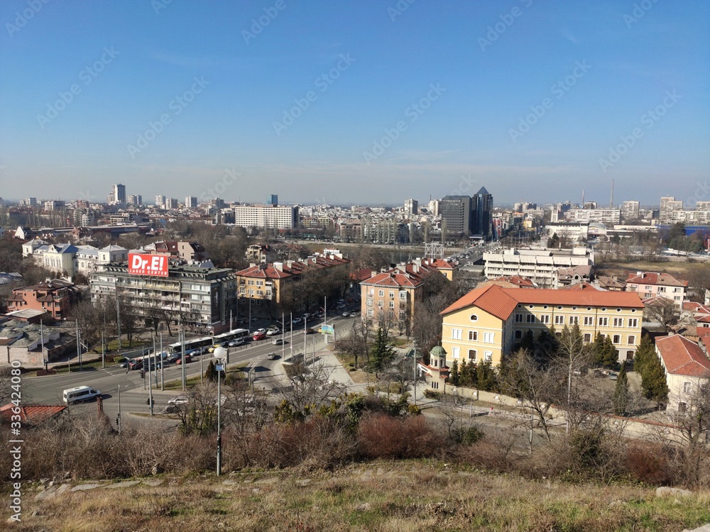 View of Plovdiv from a hill in the city