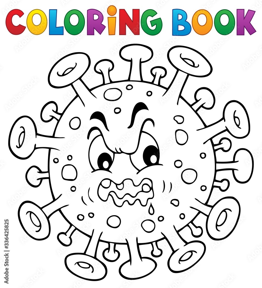 Coloring book virus theme 1 Coloring book virus theme 1