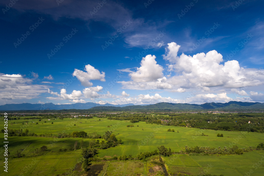 Naklejka premium Aerial view of the field Thailand