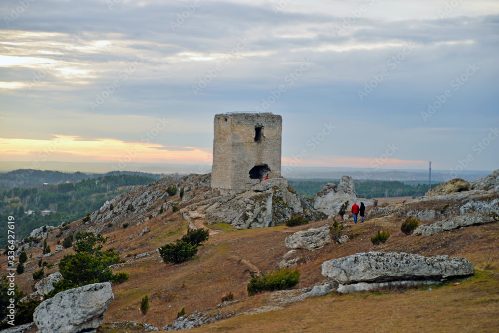ruins of ancient fortress Poland