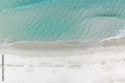 aerial view of the beach of la caletta in siniscola,sardinia photo