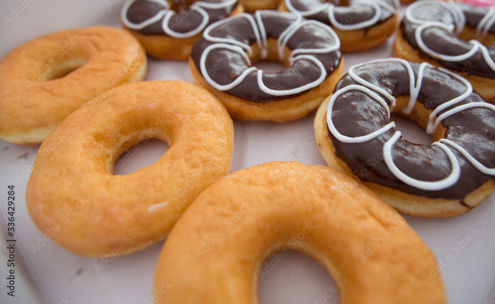 donuts on a plate donuts on a plate