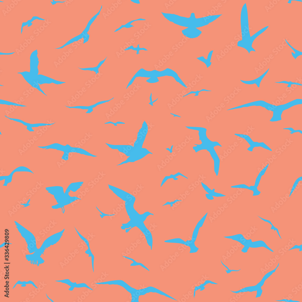 Blue birds on pink background Blue birds on pink background