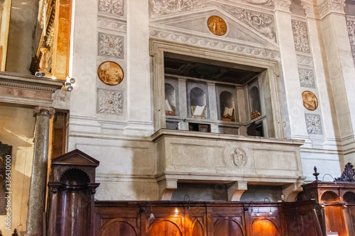 The interior of the Duomo Cattedrale di S. Maria Matricolare cathedral in Verona, Italy photo