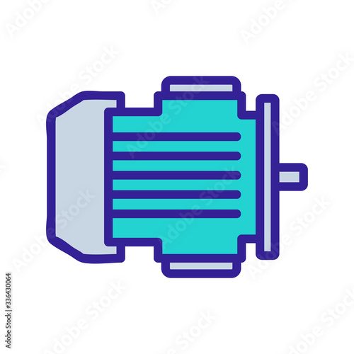 electric motor icon vector. electric motor sign. color contour symbol illustration