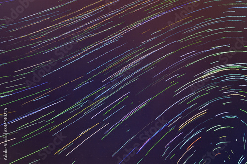 Colored lines are drawn on the screen