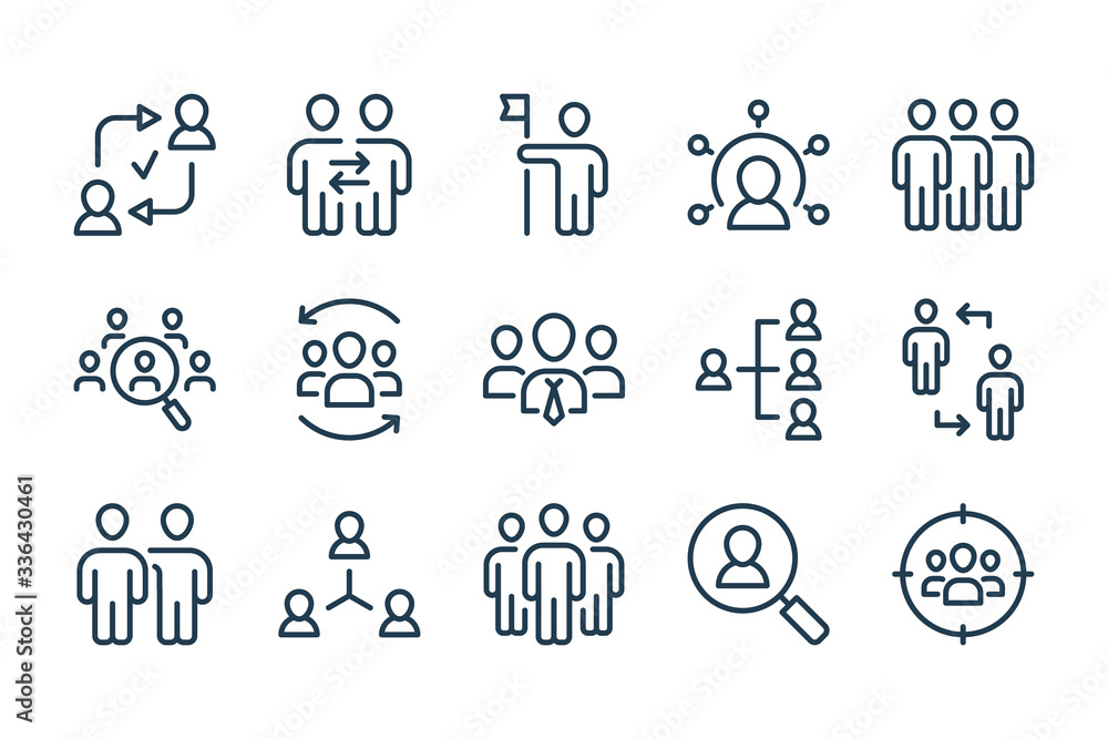 Team, Teamwork and Training line icons. Partnership and Office Management vector linear icon set. Team, Teamwork and Training line icons. Partnership and Office Management vector linear icon set.