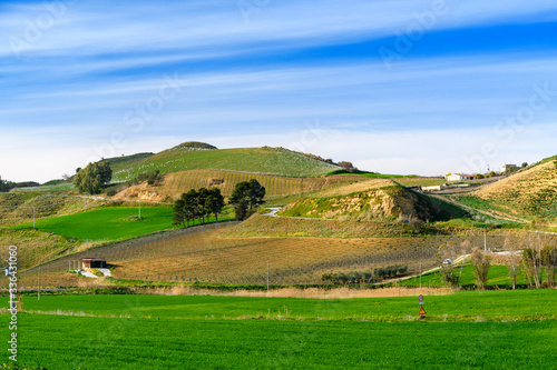Obraz na płótnie spring landscapes in Sicily, Italy w salonie