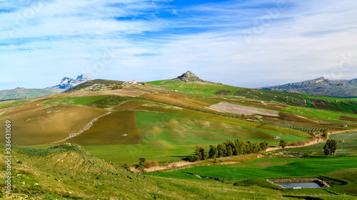 Obraz na płótnie spring landscapes in Sicily, Italy w salonie