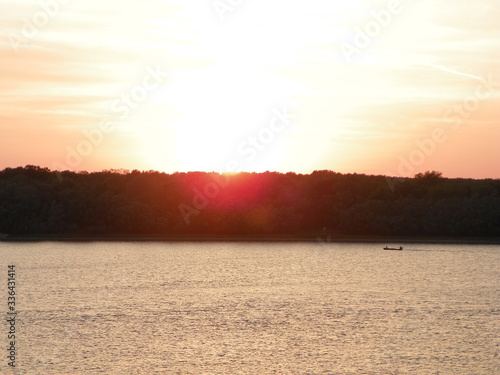sunset on the river