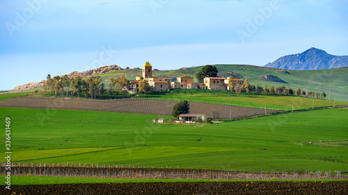 Obraz na płótnie spring landscapes in Sicily, Italy w salonie