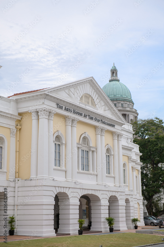 The Arts House at The Old Parliament in Singapore, almost 200 years old building 