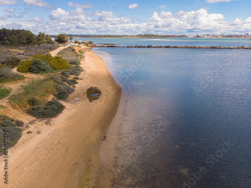 Aerial view of Lagos and Alvor , Algarve, Portugal  photo