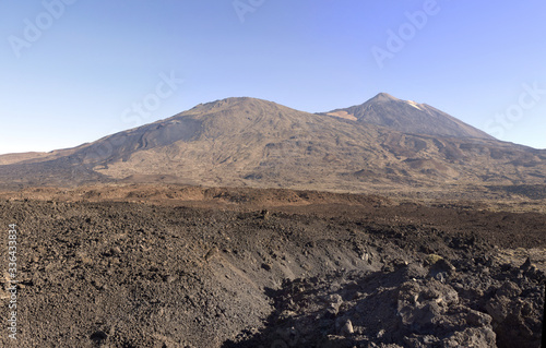 Espagne, Tenerife, vue le la caldeira, parc du El Teide et des roques de Garcia depuis la route TF21