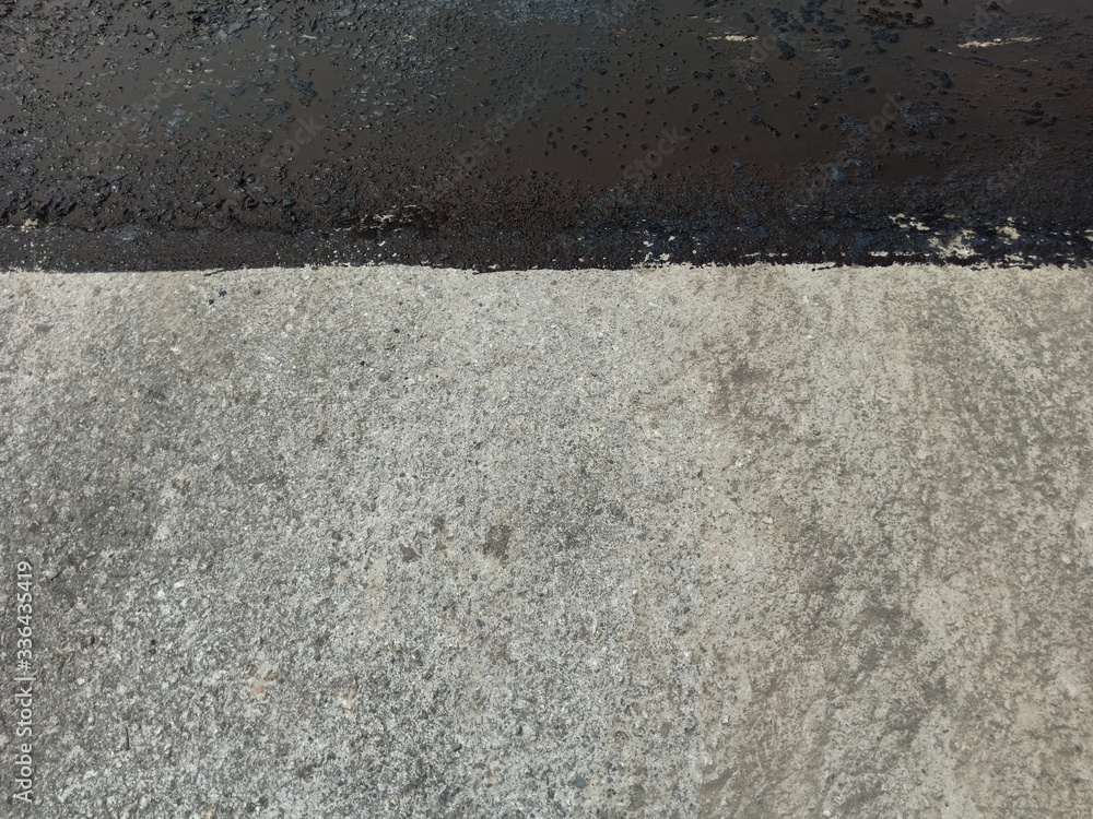 Road surface in construction (prime coat) Road surface in construction (prime coat)