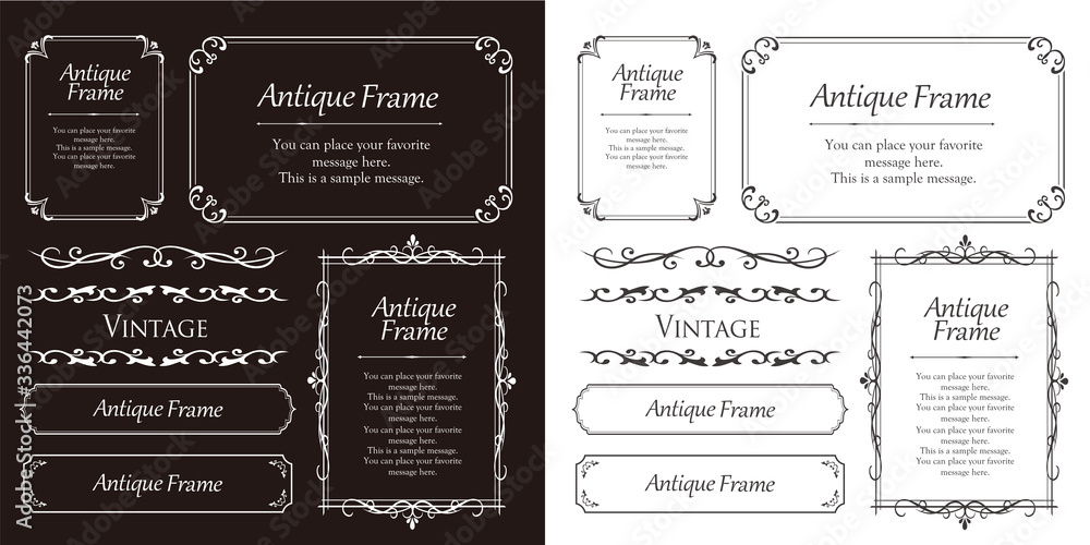 おしゃれでかっこいいフレームデザインセット ロココ調 ビンテージ アンティーク ロマンチック ボタニカル オーガニック 豪華 綺麗 美しい Stock Vector Adobe Stock おしゃれでかっこいいフレームデザインセット ロココ調 ビンテージ アンティーク ロマンチック ボタニカル オーガニック 豪華 綺麗 美しい Stock Vector Adobe Stock