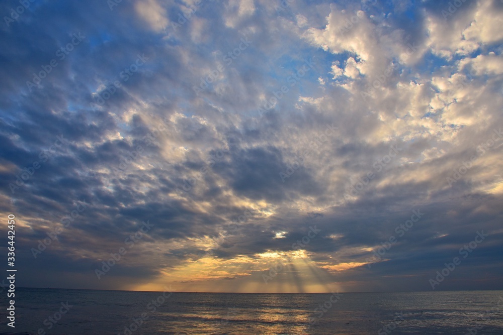 sunset over the sea