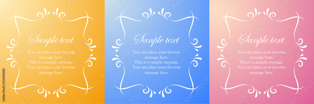 おしゃれでかっこいいフレームデザインセット ロココ調 ビンテージ アンティーク ロマンチック ボタニカル オーガニック 豪華 綺麗 美しい Vector De Stock Adobe Stock