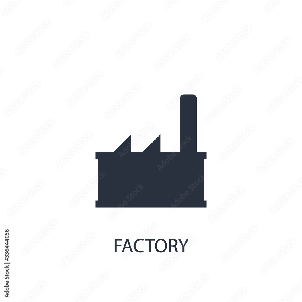 Factory icon. Simple real estate element illustration. Factory icon. Simple real estate element illustration.