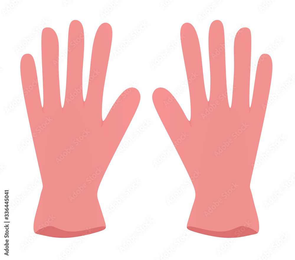 Obraz premium Hygienic latex gloves. vector illustration