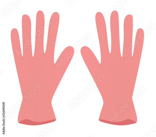 Hygienic latex gloves. vector illustration