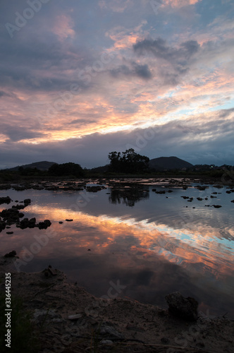 Marshes at sunset