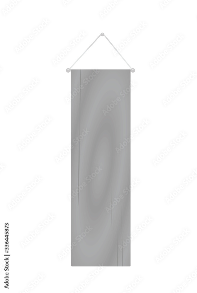 Grey hanging flag template. vector illustration Grey hanging flag template. vector illustration