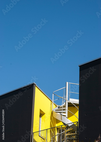 Modern building against blue sky