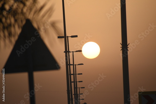 Sunset in the city, A view from Abu Dhabi. © Amel