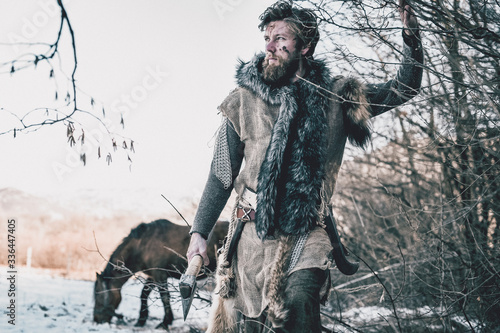 hunter with a horse