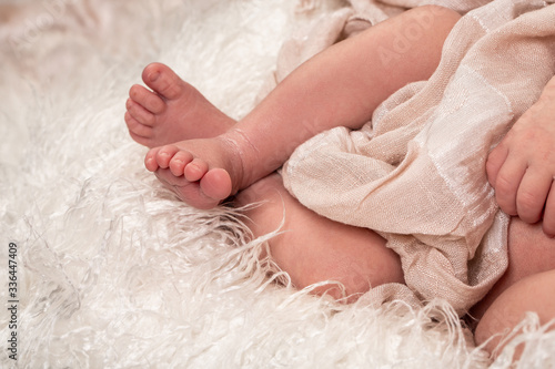 small baby foots of a newborn children