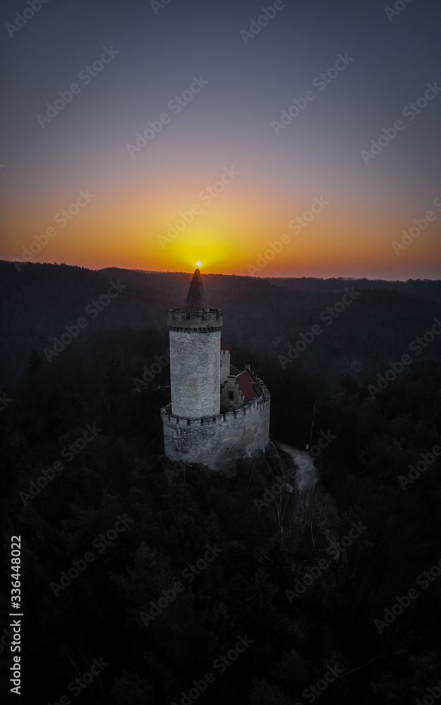 Kokorin Castle is a castle located northeast of Melnik, Czech Republic. It was built in the first half of the 14th century by order of Hynek Berka. It was heavily damaged during the Hussite wars.