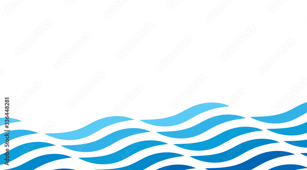 Abstract fluid blue ocean wave vector background Abstract fluid blue ocean wave vector background