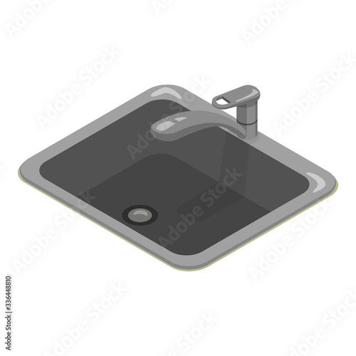 Vector Flat Illustration of Kitchen Sink