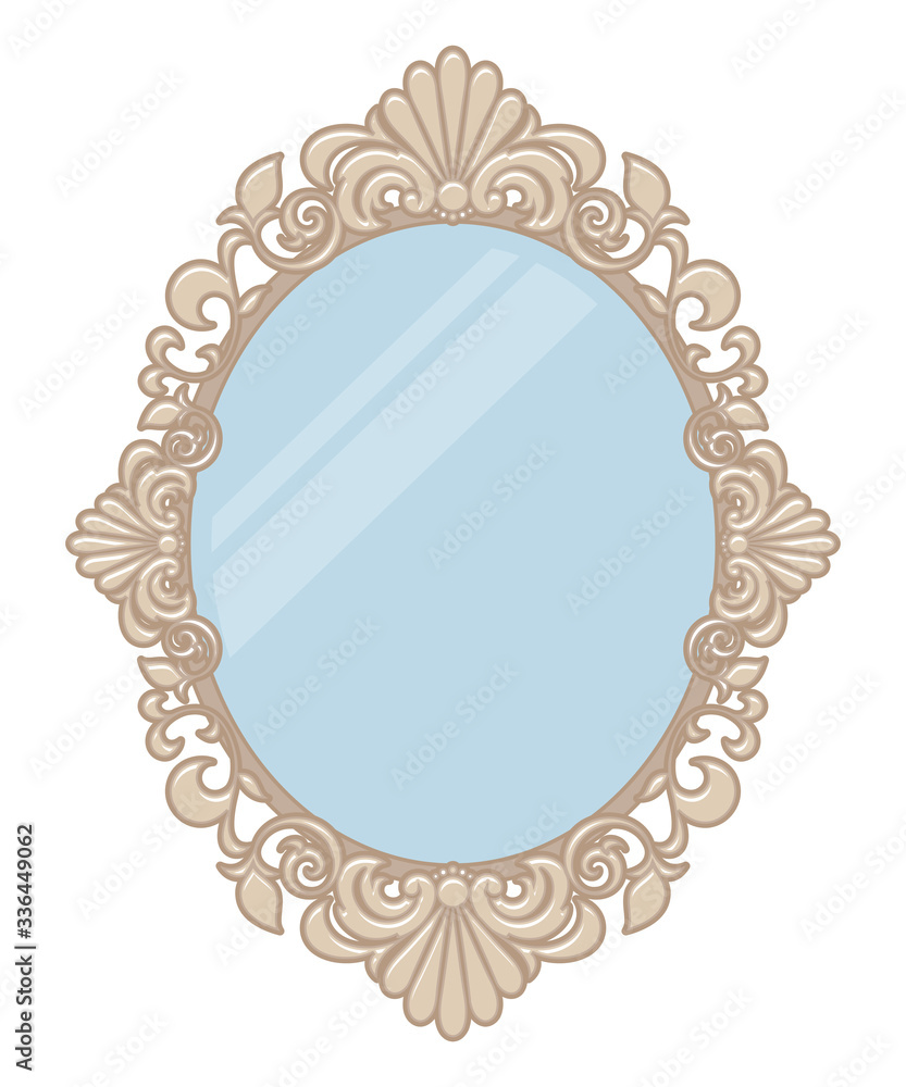 エレガントな鏡のイラスト 明るい Stock Vector Adobe Stock
