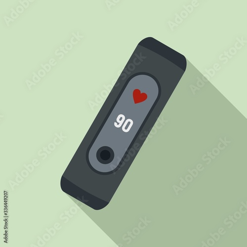 Technology smart bracelet icon. Flat illustration of technology smart bracelet vector icon for web design