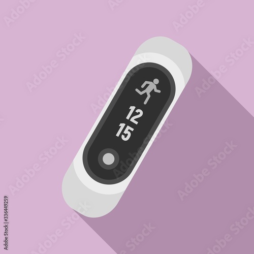 Bracelet tracker icon. Flat illustration of bracelet tracker vector icon for web design