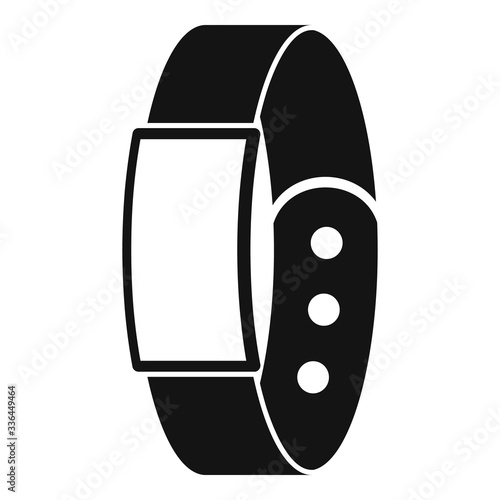 Pedometer bracelet icon. Simple illustration of pedometer bracelet vector icon for web design isolated on white background