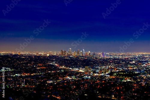 Fototapeta Naklejka Na Ścianę i Meble -  Los Angeles lights at night