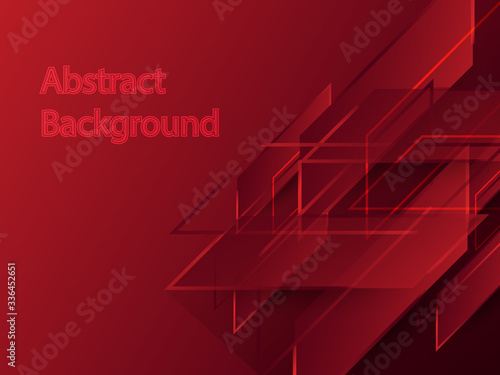abstract red sci fi square overlap background