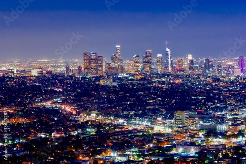 Los Angeles lights at night
