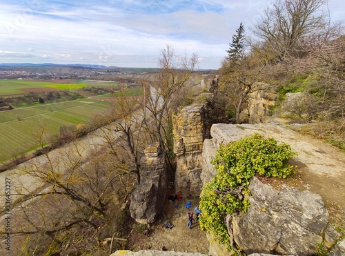 Rocks of the Hessigheimer Felsengaerten near town of Mundelsheim photo